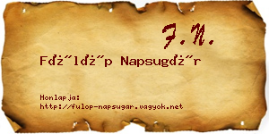 Fülöp Napsugár névjegykártya