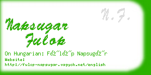napsugar fulop business card